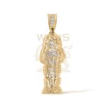 Diamond King Tut Tomb Pendant 0.82 ct. 10k Yellow Gold