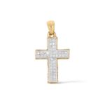 Diamond Cross Pendant 0.10 ct. 10k Yellow Gold