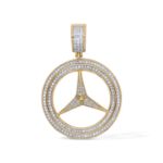 Diamond Mercedes Benz Emblem Pendant 0.45 ct.