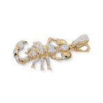 Diamond Scorpion Pendant 0.95 ct. 10K Yellow Gold