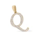 Diamond Letter Q Pendant 0.23 ct. 10K Yellow Gold