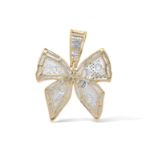 Diamond Bow Pendant 0.61 ct. 10K Yellow Gold