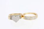 Diamond Heart Wedding Trio Set 0.70 ct. 10k Yellow Gold