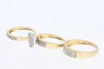 Diamond Heart Wedding Trio Set 0.70 ct. 10k Yellow Gold