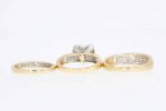 Diamond Heart Wedding Trio Set 0.70 ct. 10k Yellow Gold