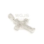 Diamond Cross Pendant 1.92 ct. 14k White Gold