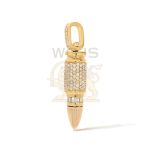 Diamond Bullet Pendant 1.50 ct. 10k Yellow Gold