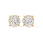 Round Diamond Earrings 0.47 ct. 10k Yellow Gold