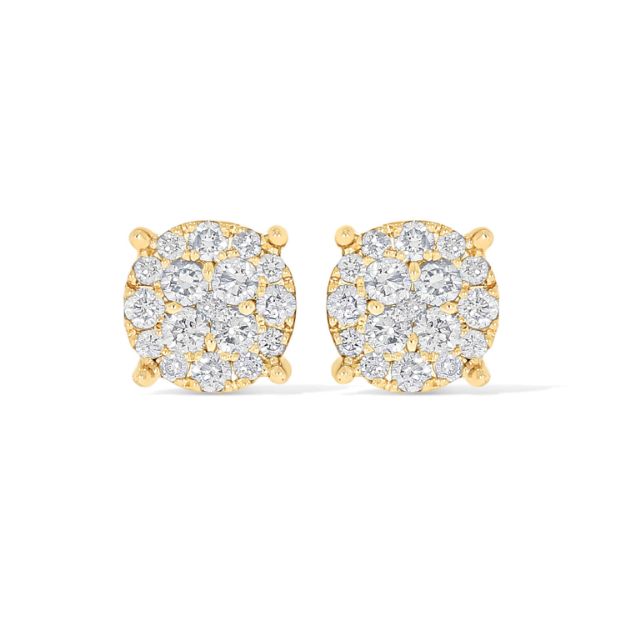 Round Diamond Earrings 0.47 ct. 10k Yellow Gold