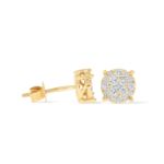 Round Diamond Earrings 0.47 ct. 10k Yellow Gold