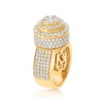 Men&#39;s Round Cluster Diamond Ring 4.02 ct. 10k Yellow Gold