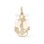 Diamond Anchor Pendant 0.85 ct. 10k Yellow Gold