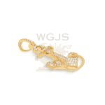 Diamond Anchor Pendant 0.85 ct. 10k Yellow Gold