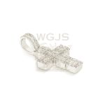 Baguette Diamond Cross Pendant 1.75 ct. 14k White Gold