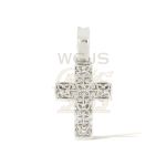 Baguette Diamond Cross Pendant 1.75 ct. 14k White Gold