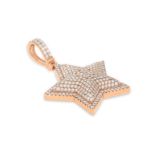 Diamond Star Pendant 4.20 ct. 14k Rose Gold