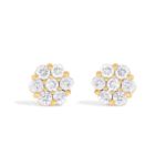 Round Diamond Earrings 1.70 ct. 10k Yellow Gold