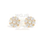 Round Design Diamond Earrings 0.90 ct. 10k Yellow Gold