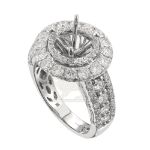 Diamond Engagement Ring  Mounting -2.10 14K White Gold