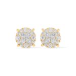 Round Diamond Earrings 1.95 ct. 10k Yellow Gold