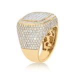 Men&#39;s Diamond Baguette Ring 4.70 ct. 14k Yellow Gold