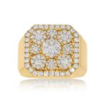 Men&#39;s Cluster Diamond Ring 2.28 ct. 10k Yellow Gold