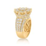 Men&#39;s Cluster Crown Diamond Ring 4.30 ct. 10k Yellow Gold