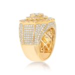 Men&#39;s Octagon Shaped Diamond Ring 4.61 ct. 14k Yellow Gold