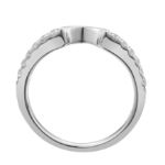 Diamond Contoured Wedding Band  0.20 ct. 14K White Gold