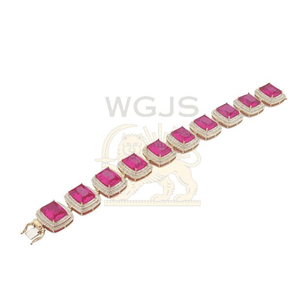 Ruby & Diamond Bracelet 4.51 ct. 10k Yellow Gold