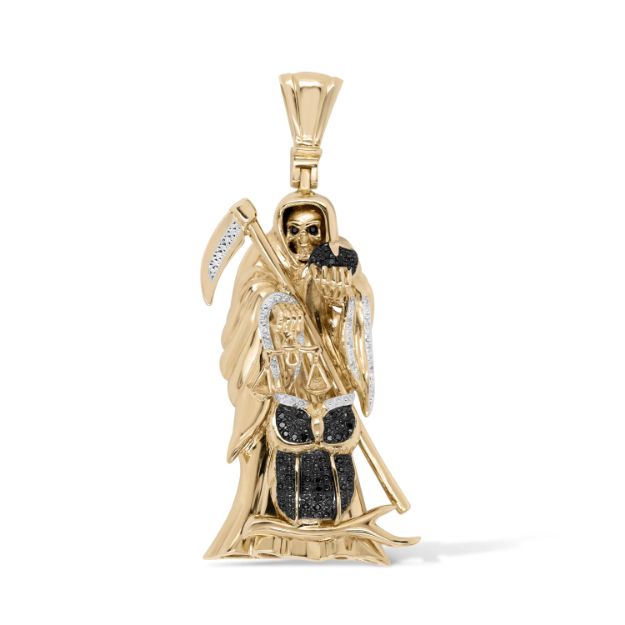 Diamond Angel of Death Pendant 0.22 ct. 14K Yellow Gold