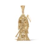 Diamond Angel of Death Pendant 0.22 ct. 14K Yellow Gold