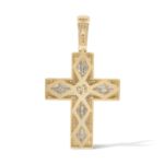 Diamond Cross Pendant 2.70 ct. 14K Yellow Gold