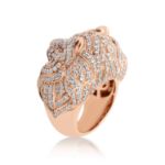 Diamond Lion Head Ring 4.56 ct. 14K Rose Gold