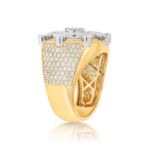 Men&#39;s Diamond Nautical Wheel Ring 2.83 ct. 14k Yellow Gold