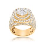 Men&#39;s Diamond Ring 3.85 ct. 14k Yellow Gold