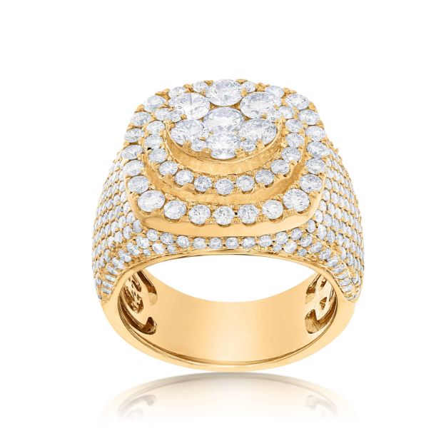 Men&#39;s Diamond Ring 3.85 ct. 14k Yellow Gold