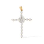 Diamond Cross Pendant   0.13 ct. 10K Yellow Gold