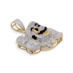 Diamond Mario Holding a Moneybag Pendant 1.40 ct. 10k Yellow Gold