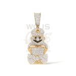 Diamond Mario Money Case Pendant 0.73 ct. 10k Yellow Gold