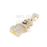 Diamond Mario Money Case Pendant 0.73 ct. 10k Yellow Gold