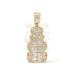 Diamond Mario Money Case Pendant 0.73 ct. 10k Yellow Gold