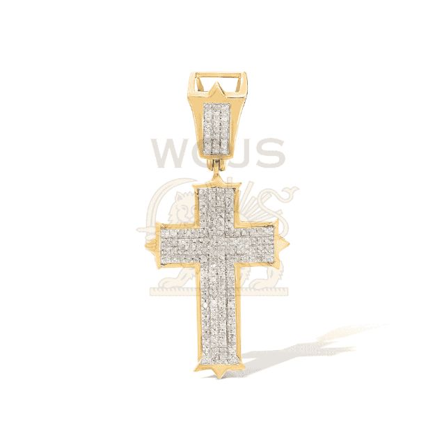 Diamond Cross Pendant 0.29 ct. 10k Yellow Gold