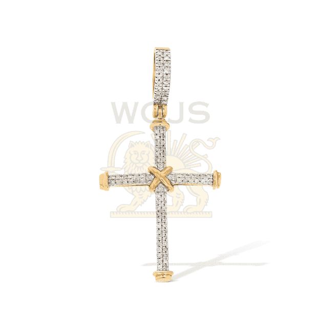 Diamond Cross Pendant 0.13 ct. 10k Yellow Gold