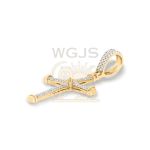 Diamond Cross Pendant 0.13 ct. 10k Yellow Gold