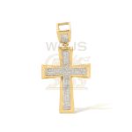 Diamond Cross Pendant 0.19 ct. 10k Yellow Gold