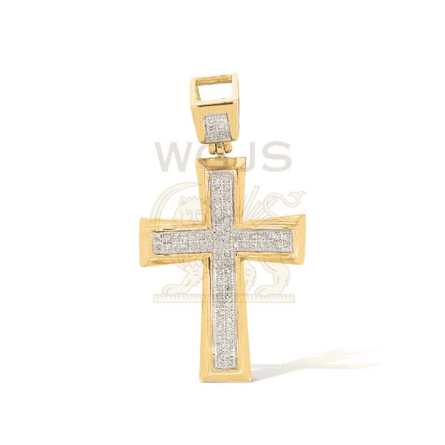 Diamond Cross Pendant 0.19 ct. 10k Yellow Gold