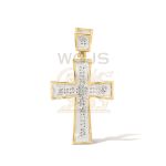 Diamond Cross Pendant 0.19 ct. 10k Yellow Gold