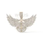 Diamond Compass With Wings Pendant 0.99 ct. 10k Yellow Gold