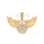 Diamond Compass With Wings Pendant 0.99 ct. 10k Yellow Gold